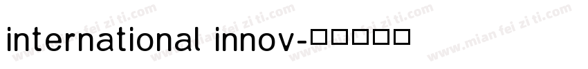 international innov字体转换